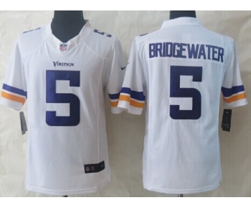 Nike Minnesota Vikings #5 Teddy Bridgewater 2013 White Limited Jersey