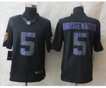 Nike Minnesota Vikings #5 Teddy Bridgewater Black Impact Limited Jersey