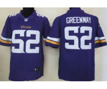 Nike Minnesota Vikings #52 Chad Greenway 2013 Purple Limited Jersey