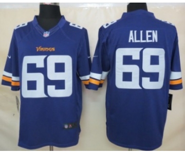 Nike Minnesota Vikings #69 Jared Allen 2013 Purple Limited Jersey