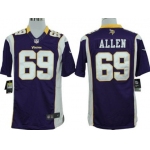 Nike Minnesota Vikings #69 Jared Allen Purple Limited Jersey