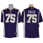 Nike Minnesota Vikings #75 Matt Kalil Purple Limited Jersey