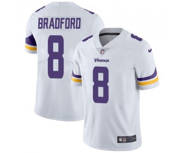 Nike Minnesota Vikings #8 Sam Bradford White Men's Stitched NFL Vapor Untouchable Limited Jersey