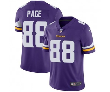 Nike Minnesota Vikings #88 Alan Page Purple Team Color Men's Stitched NFL Vapor Untouchable Limited Jersey