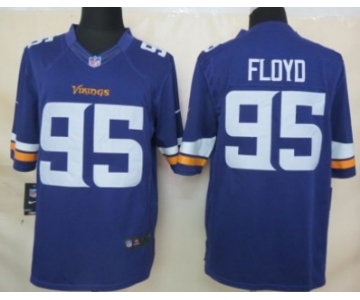 Nike Minnesota Vikings #95 Sharrif Floyd 2013 Purple Limited Jersey