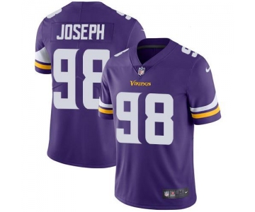 Nike Minnesota Vikings #98 Linval Joseph Purple Team Color Men's Stitched NFL Vapor Untouchable Limited Jersey