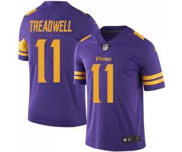 Nike Vikings #11 Laquon Treadwell Purple Men's Stitched NFL Limited Rush Jersey