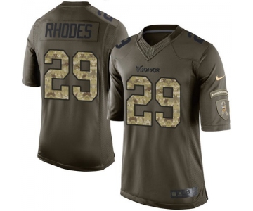 Nike Vikings #29 Xavier Rhodes Green Men's Stitched NFL Limited 2015 Salute To Service Jersey
