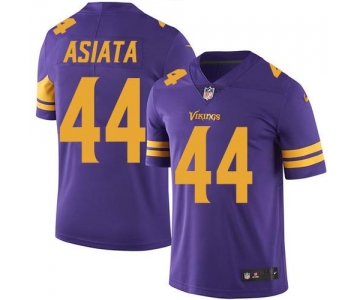Nike Vikings #44 Matt Asiata Purple Men's Stitched NFL Limited Rush Jersey