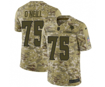 Nike Vikings #75 Brian O'Neill Camo Men's Stitched NFL Limited 2018 Salute To Service Jersey