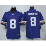 Nike Vikings #8 Sam Bradford Purple Team Color Men's Stitched NFL Limited Jersey