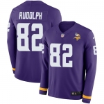 Nike Vikings 82 Kyle Rudolph Purple Team Color Men's Stitched NFL Limited Therma Long Sleeve Jersey