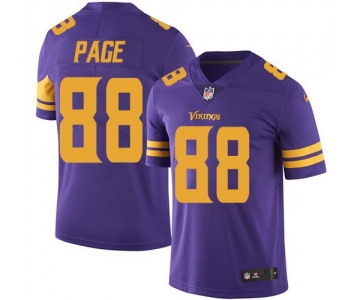 Nike Vikings #88 Alan Page Purple Men's Stitched NFL Limited Rush Jersey