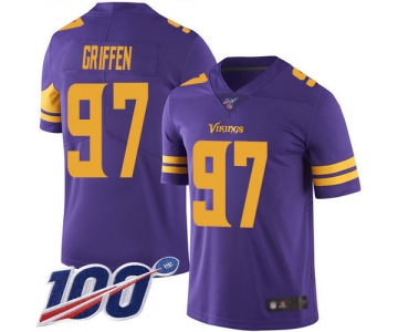 Nike Vikings #97 Everson Griffen Purple Men's Stitched NFL Limited Rush 100th Season Jersey