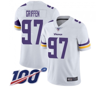 Nike Vikings #97 Everson Griffen White Men's Stitched NFL 100th Season Vapor Limited Jersey