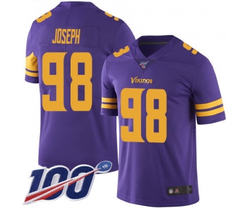 Nike Vikings #98 Linval Joseph Purple Men's Stitched NFL Limited Rush 100th Season Jersey