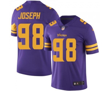 Nike Vikings #98 Linval Joseph Purple Men's Stitched NFL Limited Rush Jersey