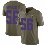 Vikings #56 Garrett Bradbury Olive Men's Stitched Football Limited 2017 Salute To Service Jersey