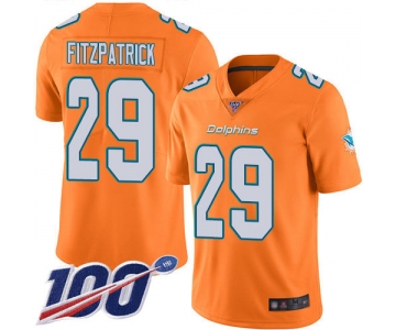 Dolphins #29 Minkah Fitzpatrick Orange Men's Stitched Football Limited Rush 100th Season Jersey