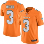 Dolphins #3 Josh Rosen Orange Men's Stitched Football Limited Rush Jersey