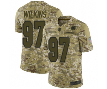 Dolphins #97 Christian Wilkins Camo Men's Stitched Football Limited 2018 Salute To Service Jersey