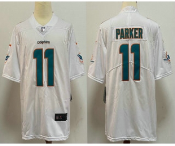 Men's Miami Dolphins #11 DeVante Parker White 2020 Vapor Untouchable Stitched NFL Nike Limited Jersey