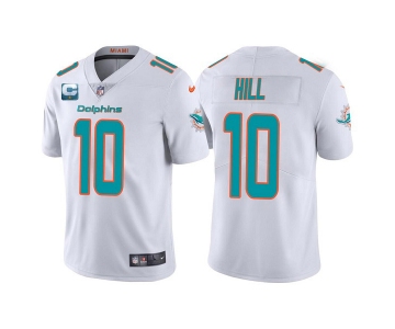 Men's Miami Dolphins 2022 #10 Tyreek Hill White With 2-star C Patch Vapor Untouchable Limited Stitched Football Jersey