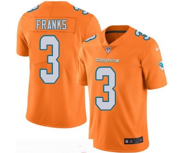 Men's Miami Dolphins #3 Andrew Franks Orange 2016 Color Rush Stitched NFL Nike Limited Jersey