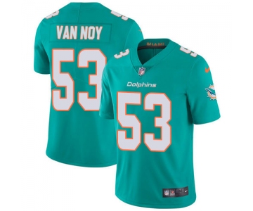 Men's Miami Dolphins #53 Kyle Van Noy Aqua Green Team Color Stitched Vapor Untouchable Limited Jersey