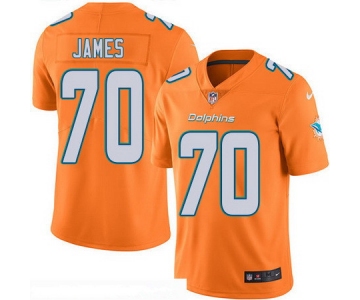 Men's Miami Dolphins #70 Ja'Wuan James Orange 2016 Color Rush Stitched NFL Nike Limited Jersey