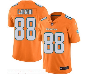 Men's Miami Dolphins #88 Leonte Carroo Orange 2016 Color Rush Stitched NFL Nike Limited Jersey