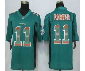 Miami Dolphins #11 DeVante Parker Aqua Green Strobe 2015 NFL Nike Fashion Jersey
