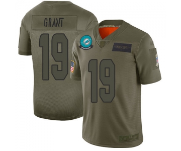 Nike Dolphins #19 Jakeem Grant Camo Men's Stitched NFL Limited 2019 Salute To Service Jersey