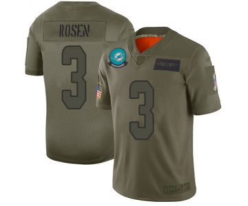 Nike Dolphins #3 Josh Rosen Camo Men's Stitched NFL Limited 2019 Salute To Service Jersey