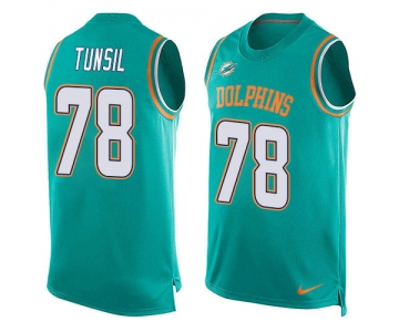 Nike Dolphins #78 Laremy Tunsil Aqua Green Team Color Men's Stitched NFL Limited Tank Top Jersey