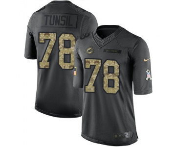 Nike Dolphins #78 Laremy Tunsil Black Men's Stitched NFL Limited 2016 Salute to Service Jersey