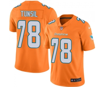 Nike Dolphins #78 Laremy Tunsil Orange Men's Stitched NFL Limited Rush Jersey