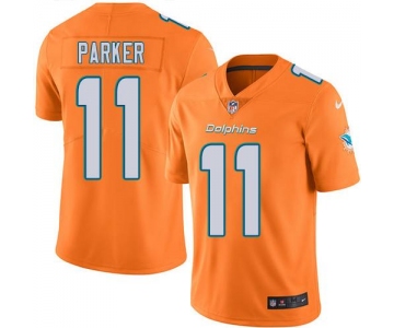 Nike Miami Dolphins #11 DeVante Parker Orange Men's Stitched NFL Limited Rush Jersey