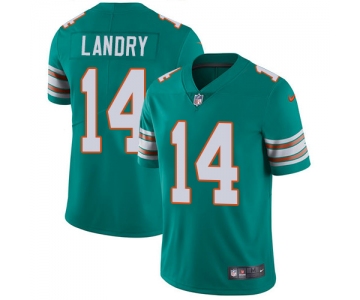 Nike Miami Dolphins #14 Jarvis Landry Aqua Green Alternate Men's Stitched NFL Vapor Untouchable Limited Jersey