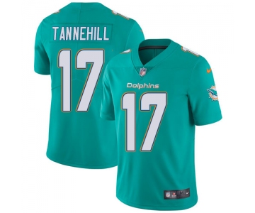 Nike Miami Dolphins #17 Ryan Tannehill Aqua Green Team Color Men's Stitched NFL Vapor Untouchable Limited Jersey
