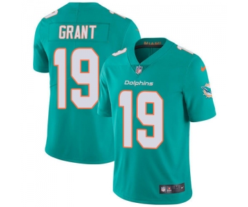 Nike Miami Dolphins #19 Jakeem Grant Aqua Green Team Color Men's Stitched NFL Vapor Untouchable Limited Jersey
