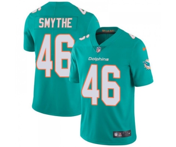 Nike Miami Dolphins #46 Durham Smythe Aqua Green Team Color Men's Stitched NFL Vapor Untouchable Limited Jersey