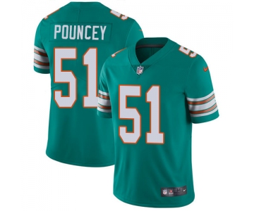 Nike Miami Dolphins #51 Mike Pouncey Aqua Green Alternate Men's Stitched NFL Vapor Untouchable Limited Jersey