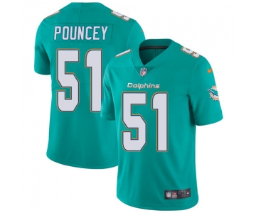 Nike Miami Dolphins #51 Mike Pouncey Aqua Green Team Color Men's Stitched NFL Vapor Untouchable Limited Jersey