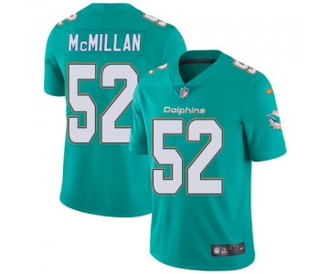Nike Miami Dolphins #52 Raekwon McMillan Aqua Green Team Color Men's Stitched NFL Vapor Untouchable Limited Jersey
