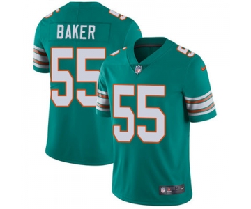 Nike Miami Dolphins #55 Jerome Baker Aqua Green Alternate Men's Stitched NFL Vapor Untouchable Limited Jersey