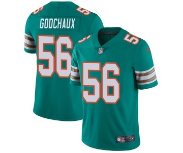 Nike Miami Dolphins #56 Davon Godchaux Men's Limited Aqua Alternate Vapor Untouchable Jersey