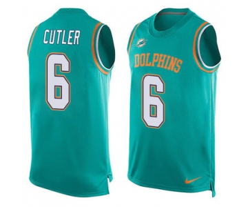 Nike Miami Dolphins #6 Jay Cutler Aqua Green Team Color Men's Stitched NFL Limited Tank Top Jersey