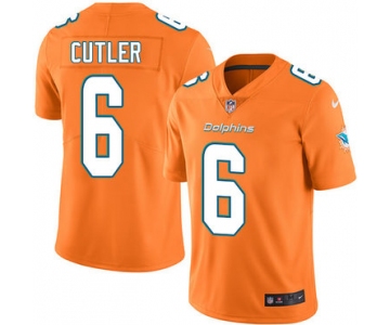 Nike Miami Dolphins #6 Jay Cutler Orange Men's Stitched NFL Limited Rush Jersey