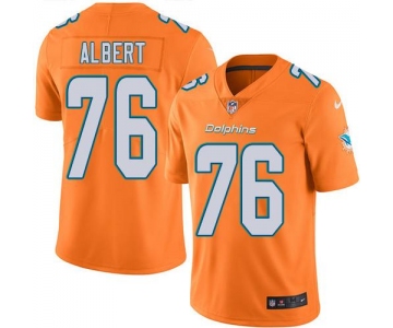 Nike Miami Dolphins #76 Branden Albert Orange Men's Stitched NFL Limited Rush Jersey